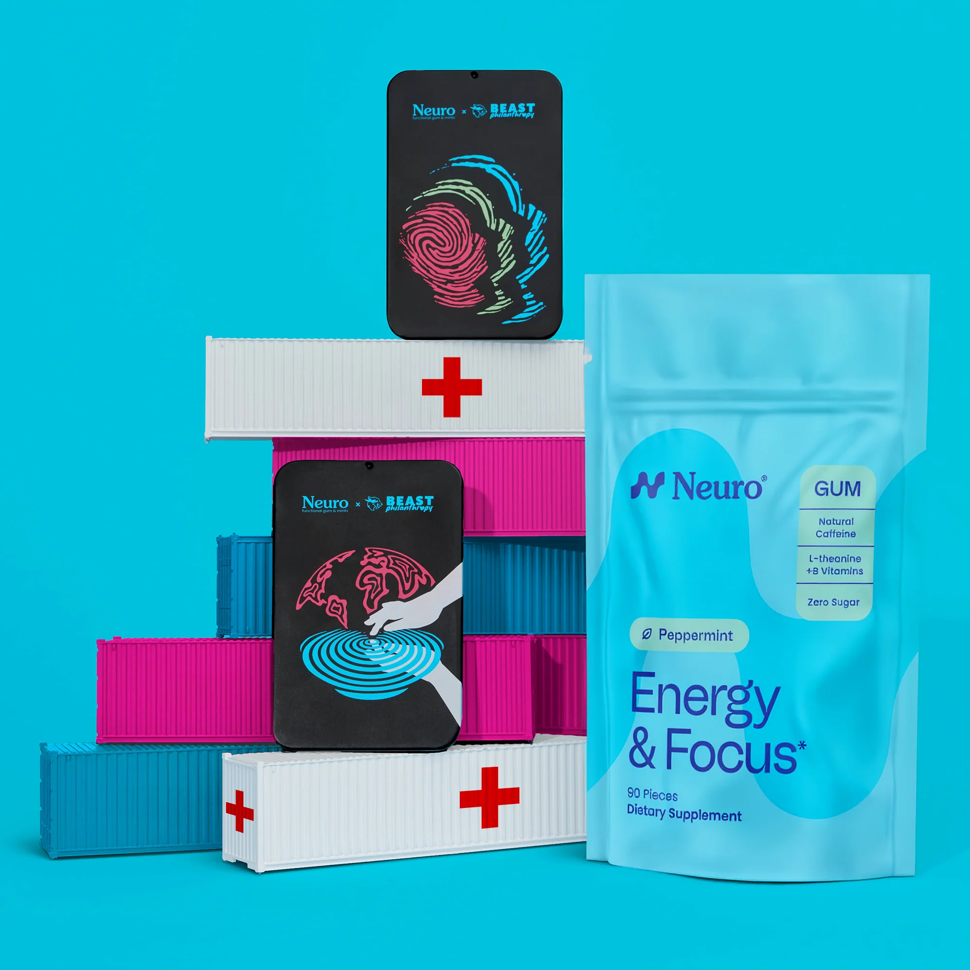 Energy & Focus Gum + Beast Philanthropy tins - Image 3