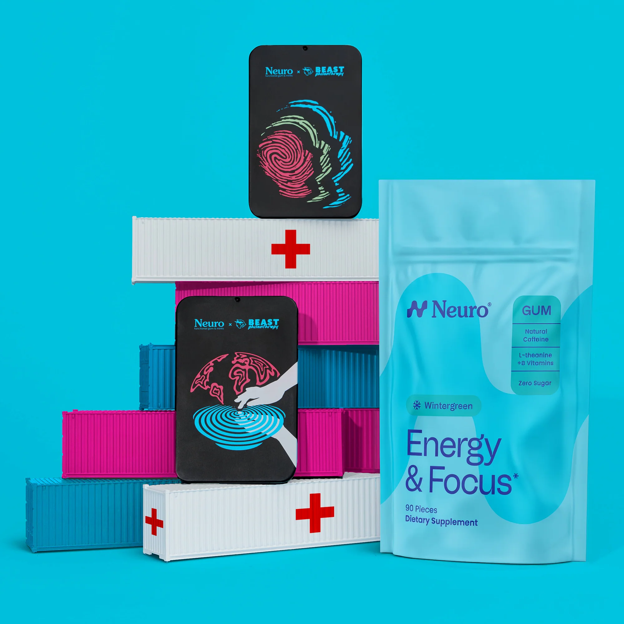 Energy & Focus Gum + Beast Philanthropy tins - Image 4